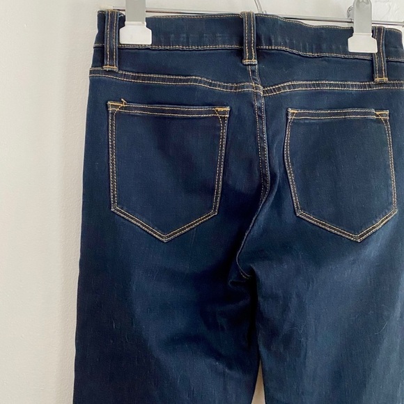 J. Crew Toothpick Skinny Jeans - Stretchy Dark Blue, Mid/High Rise - Picture 6 of 7